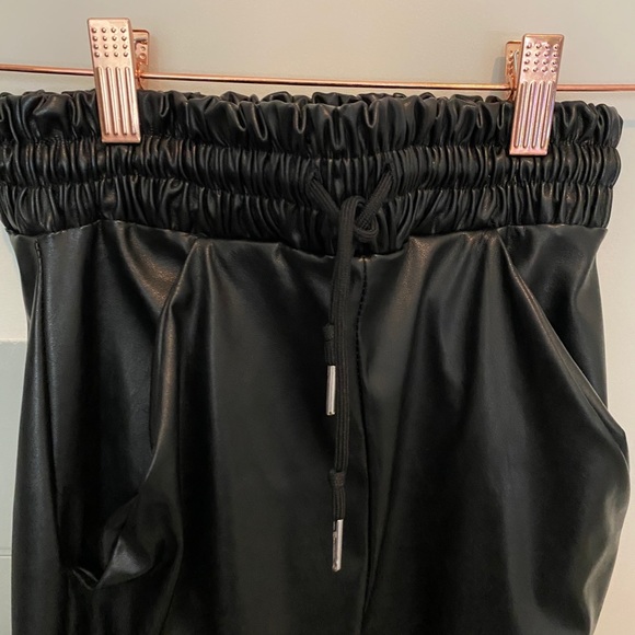 Pretty Little Thing Leather Joggers - Picture 3 of 7